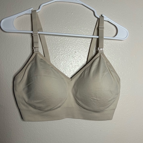 AUDEN Nursing / Maternity Lightly Lined Seamless Tan Bra  Sz: L - Picture 2 of 7
